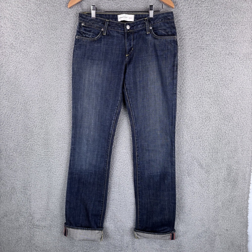 Paper Denim & Cloth Jeans Womens 28 (30x36) Low Rise Slim Fit‎ Selvedge Made USA